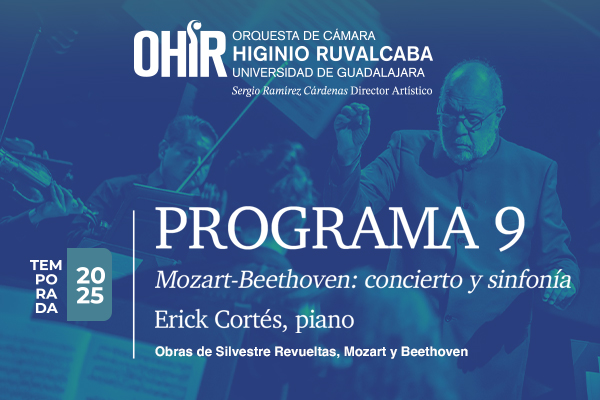 OHIR Programa 9: Mozart-Beethoven: concierto y sinfonía
Adultos y adolescentes