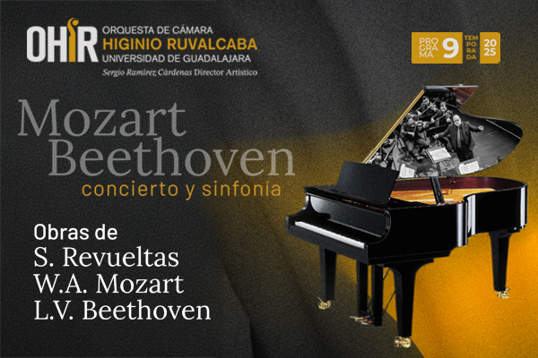 OHIR Programa 9: Mozart-Beethoven: concierto y sinfonía
Adultos y adolescentes